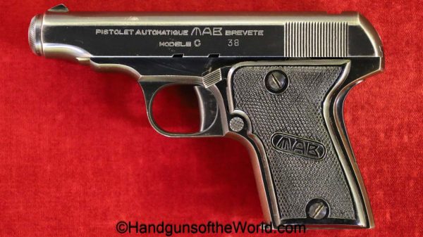 MAB, Model C, .380, Pocket Model, handgun, pistol, C&R, collectible, French, France, pocket, 380, acp, auto, model, C, Post-War, Post War, vintage