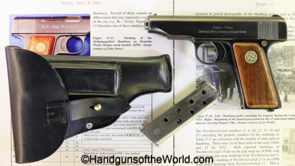 Ortgies, Pocket, 7.65mm, Hamburg Police, with Provenance, Police, Hamburg, German, Germany, handgun, pistol, C&R, collectible, 32, .32, acp, auto, Full Rig