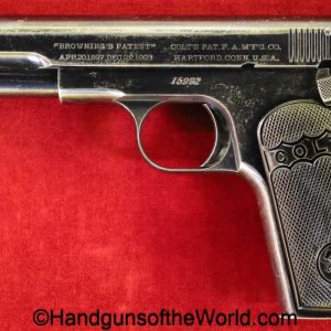 Colt, 1903 Hammerless, .32, 1st Issue, 1904, handgun, pistol, C&R, collectible, pocket, hammerless, 1903, model, 32, acp, auto, 7.65mm, 7.65, Americana