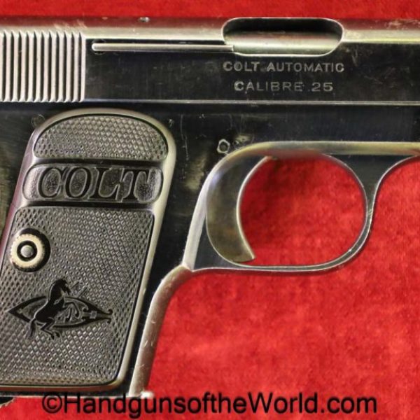 Colt, 1908, .25, 1909, handgun, pistol, C&R, collectible, VP, Vest Pocket, 25, acp, auto, 6.35, 6.35mm, model, N, American, Americana, US, USA, America
