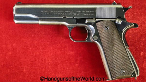 Colt, 1911A1, .45acp, US, Army, 1940, CSR, handgun, pistol, C&R, collectible, 45, .45, acp, auto, Americana, WWII, WW2, 1911, inspected, American, USA