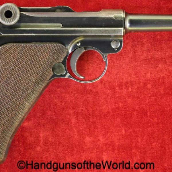 DWM, P.08, 1908, Military, Luger, 9mm, Machine Gun Unit Marked, handgun, pistol, C&R, collectible, German, Germany, WWI, WW1, MG, Unit Marked, P08, P-08, P 08