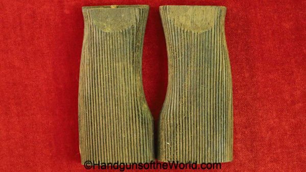 Steyr Mannlicher, 1905, Grips, original, collectible, Steyr, Mannlicher, Pair, Set, Grip, Argentine, Argentina, wood, wooden, lined, walnut, vintage