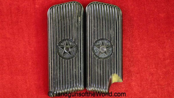 Russian, Tokarev, TT-33, Grips, black, bakelite, original, collectible, Soviet, USSR, Soviet Union, Russia, TT33, TT 33, grip, pair, set, real, old, vintage