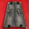 Radom, VIS, P-35, Grips, early, black, Bakelite, small grip screw, original, collectible, German, Germany, WWII, WW2, P35, P.35, P 35, pair, set, grip