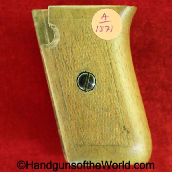 Mauser, 1910, Walnut, Grips, Wood, Wooden, Grip, checkered, original, collectible, German, Germany, 6.35, 25, 6.35mm, .25, acp, auto, handgun, pistol