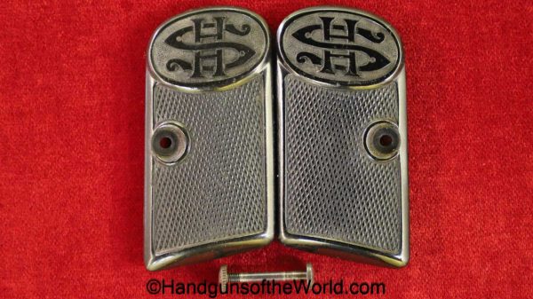 Haenel Schmeisser, Model 1, Grips, hard rubber, rubber, original, collectible, German, Germany, Model, 1, I, Model I, Haenel, Schmeisser, grip, pair, set