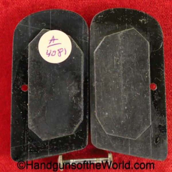 Haenel Schmeisser, Model 1, Grips, hard rubber, rubber, original, collectible, German, Germany, Model, 1, I, Model I, Haenel, Schmeisser, grip, pair, set
