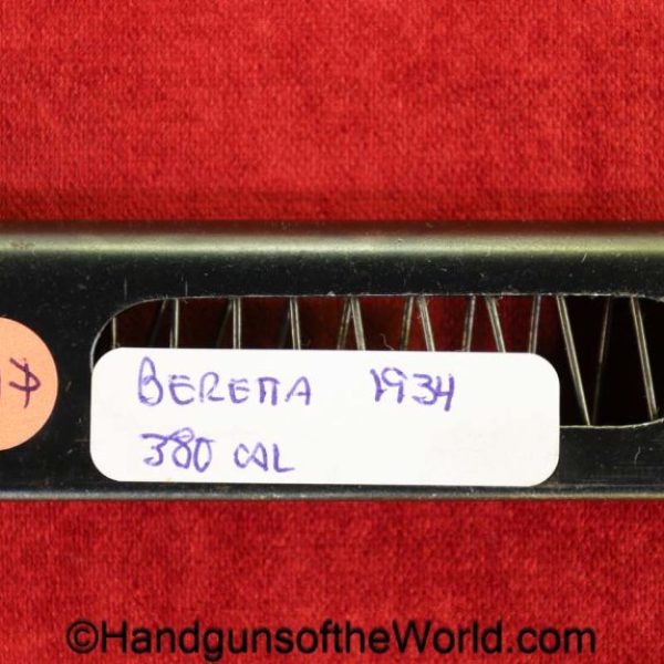 Beretta, Model, 1934, .380, Magazine, Mag, Clip, Original, 380, acp, auto, Italy, Italian, Handgun, Pistol, Collectible, Hand gun, WWII, WW2, vintage, real