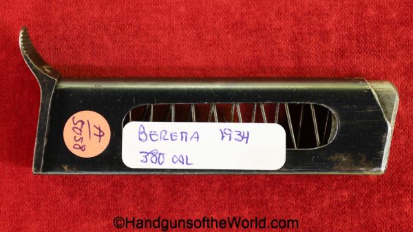 Beretta, Model, 1934, .380, Magazine, Mag, Clip, Original, 380, acp, auto, Italy, Italian, Handgun, Pistol, Collectible, Hand gun, WWII, WW2, vintage, real