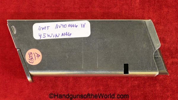 AMT, Automag IV, .45 Win Mag, Magazine-Clip, magazine, mag, clip, original, collectible, Automag, IV, 4, 45, .45, Winchester Magnum, Win, Mag, Magnum