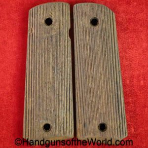 HAFDASA, Ballister Molina, 1927, Grips, Wood, Wooden, lined, walnut, original, collectible, pair, set, Ballister-Molina, model, Ballister, Molina, 1911