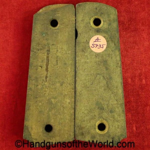 HAFDASA, Ballister Molina, 1927, Grips, Wood, Wooden, lined, walnut, original, collectible, pair, set, Ballister-Molina, model, Ballister, Molina, 1911
