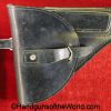 Beretta, 1934, 1935, Holster, Original, Collectible, Black, leather, chrome belt clip, Torino, Italy, Italian, Handgun, Pistol, Hand gun, Post War