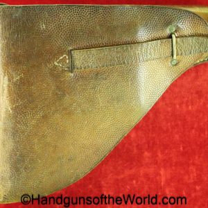 Browning, FN, 1900, Holster, Belgian, Military Pattern, military, brown, leather, pebble grain, full flap pattern, with brass fittings, original, collectible