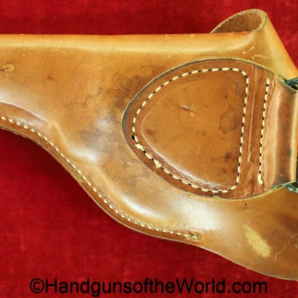 Colt, Commando, Revolver, Holster, Brown, leather, unmarked, US Army, US, USA, original, collectible, WWII, WW2, S&W, Victory, 38, .38, Americana, American