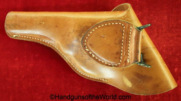 Colt, Commando, Revolver, Holster, Brown, leather, unmarked, US Army, US, USA, original, collectible, WWII, WW2, S&W, Victory, 38, .38, Americana, American
