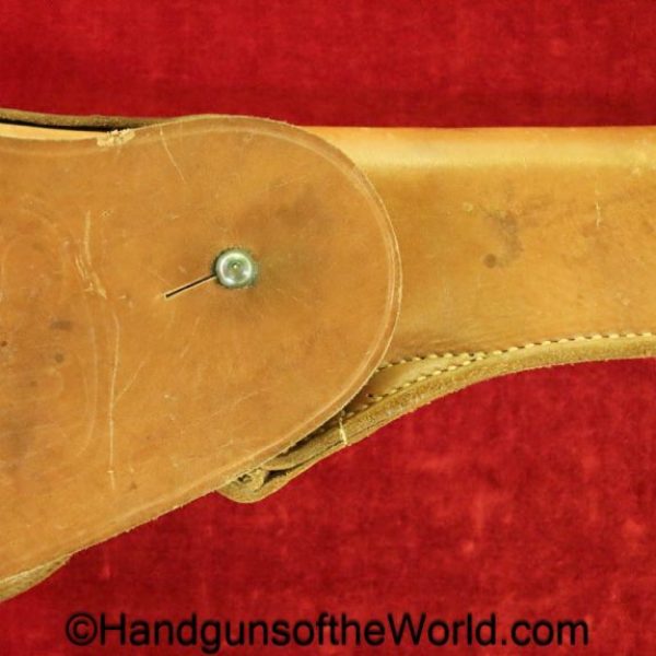 Colt, 1911A1, Holster, US Army, 1942, Tan, leather, US, Boyt-42, Boyt, original, collectible, WWII, WW2, handgun, pistol, 1911, 45, .45, 42, Americana, USA