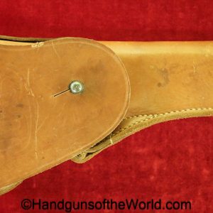 Colt, 1911A1, Holster, US Army, 1942, Tan, leather, US, Boyt-42, Boyt, original, collectible, WWII, WW2, handgun, pistol, 1911, 45, .45, 42, Americana, USA