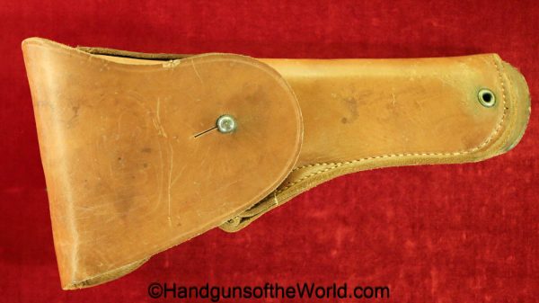 Colt, 1911A1, Holster, US Army, 1942, Tan, leather, US, Boyt-42, Boyt, original, collectible, WWII, WW2, handgun, pistol, 1911, 45, .45, 42, Americana, USA