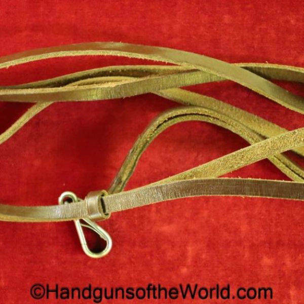 Beretta, 1934, 1935, Lanyard, Brown, leather, with chrome clip, original, collectible, post-war, post war, Italy, Italian, model, handgun, pistol