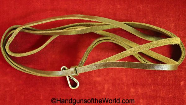 Beretta, 1934, 1935, Lanyard, Brown, leather, with chrome clip, original, collectible, post-war, post war, Italy, Italian, model, handgun, pistol