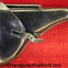 Luger, P.08, Holster, German, WWII, Dated, 1938, Black, Leather, Hardshell, Lederwarenwerk-Curt Vogel-Cottbus, WaA94, original, collectible, WW2, Germany