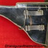 Luger, P.08, Holster, German, WWII, Dated, 1936, Black, Leather, Hardshell, Ryfel & Borns-Hanover, WaA330, original, collectible, WW2, Germany, P08, P 08