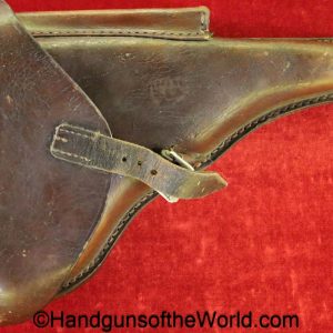 Luger, P.08, Holster, WWI, Commercial Pattern, Commercial, Brown, leather, hardshell, unmarked, original, collectible, German, Germany, WW1, P08, P 08, P-08