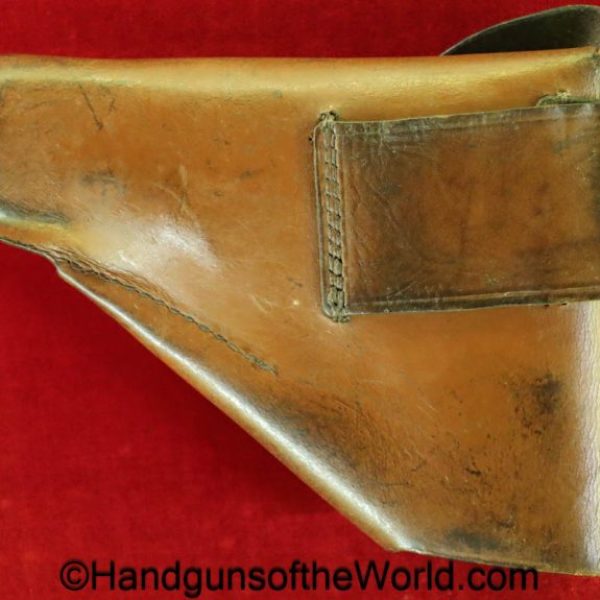 Mauser, HSc, Holster, WWII, Era, Brown, leather, breakaway, commercial pattern, commercial, original, collectible, German, Germany, WW2, handgun, pistol
