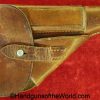 Mauser, HSc, Holster, WWII, Era, Brown, leather, breakaway, unmarked, original, collectible, period, German, Germany, WW2, handgun, pistol, hand gun