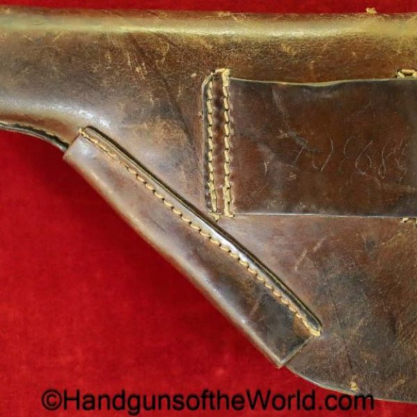 Walther, PP, Holster, WWII, Era, original, collectible, Brown, leather, breakaway, German, Germany, handgun, pistol, WW2, unmarked, break away