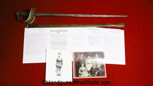 British, 1897, Officers, Sword, with Provenance, Original, Collectible, 1915, John Harold Standrick, Standrick, Officers Sword, Officer, Model, British