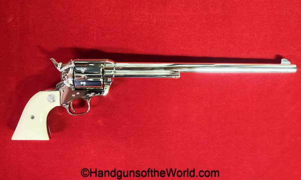 Colt, Buntline Special, .44-40, Nickel Finish, Ivory Grips, with Case, Cased, Buntline, Special, 44-40, Handgun, Revolver, Collectible, Nickel, Ivory