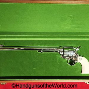 Colt, Buntline Special, .44-40, Nickel Finish, Ivory Grips, with Case, Cased, Buntline, Special, 44-40, Handgun, Revolver, Collectible, Nickel, Ivory